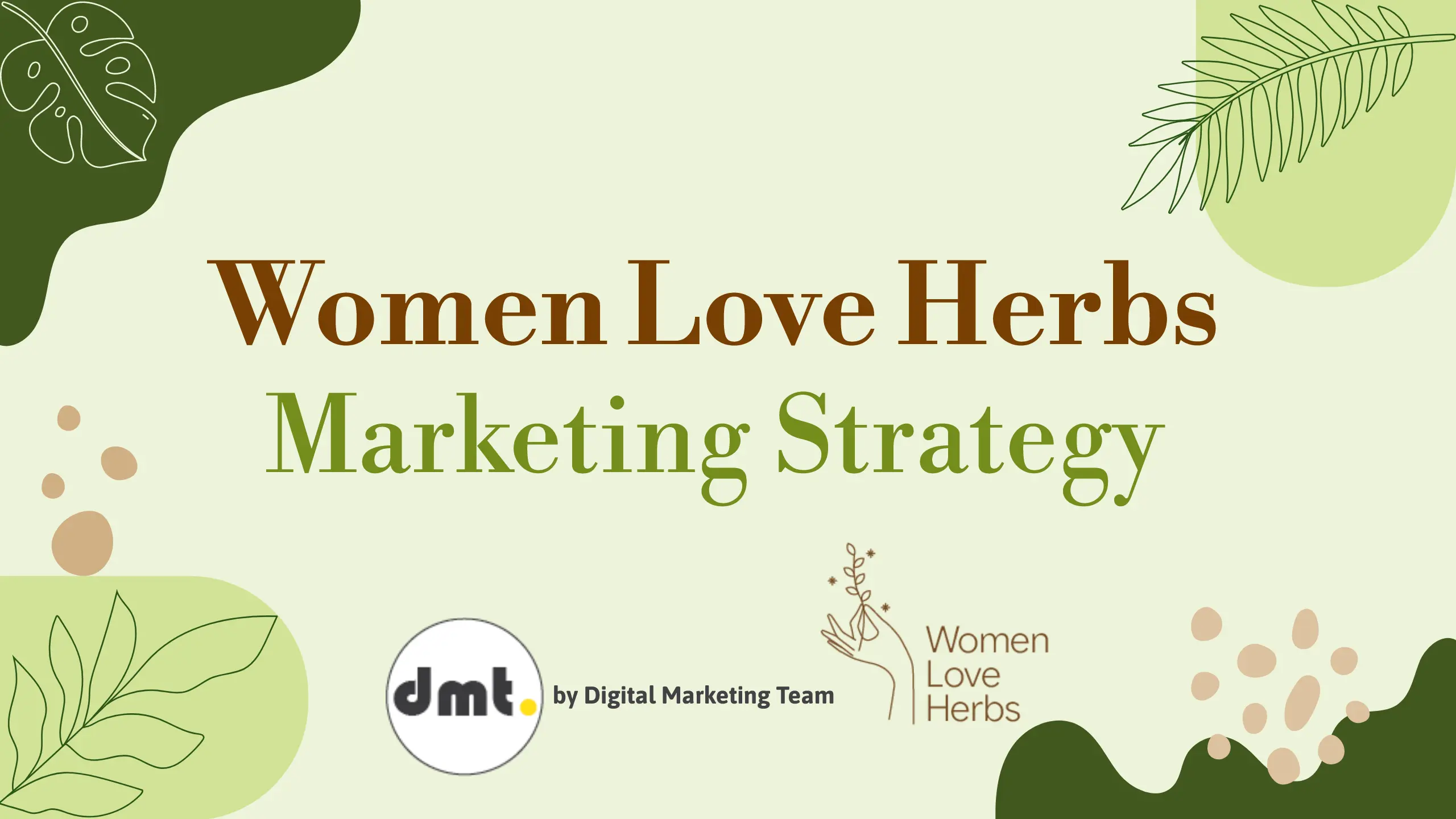 The first slide of the presentation Women Love Herbs Marketing Strategy